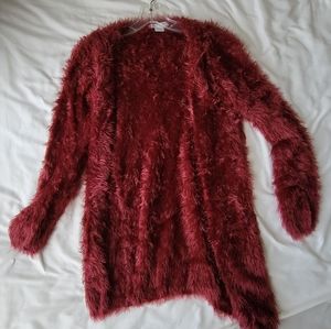 Fuzzy maroon XS sweater
